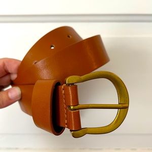 Faux Camel Leather Belt
